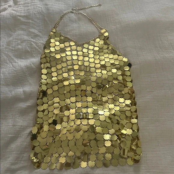 green emerald velvet dress Jenny Dress in Gold Sequin S main image 0